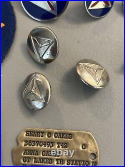 Vintage Assorted CIVIL AIR PATROL Uniform Pins Patches Buttons Dog Tag WWII