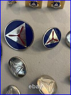 Vintage Assorted CIVIL AIR PATROL Uniform Pins Patches Buttons Dog Tag WWII