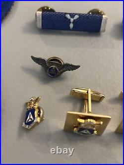 Vintage Assorted CIVIL AIR PATROL Uniform Pins Patches Buttons Dog Tag WWII