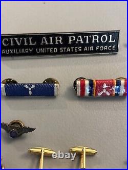 Vintage Assorted CIVIL AIR PATROL Uniform Pins Patches Buttons Dog Tag WWII