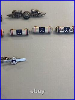 Vintage Assorted CIVIL AIR PATROL Uniform Pins Patches Buttons Dog Tag WWII
