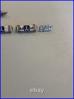 Vintage Assorted CIVIL AIR PATROL Uniform Pins Patches Buttons Dog Tag WWII
