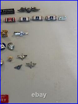 Vintage Assorted CIVIL AIR PATROL Uniform Pins Patches Buttons Dog Tag WWII