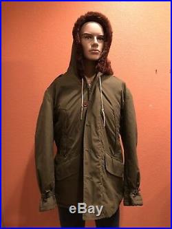 Vintage B-11 1943 WW2 US Army Air Force Alpaca Lined Parka Coat Jacket Size 38