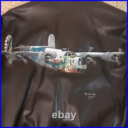Vintage Billy Garmon Hand Painted Tribute A-2 USAF Leather Flight Jacket
