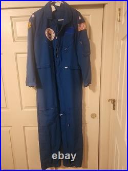 Vintage Civil Air Patrol Aux USAF Flight Suit Coveralls Withpatches Sz 46 Regular