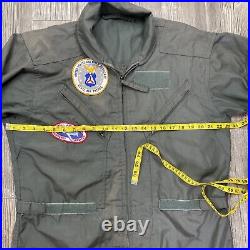 Vintage Civil Air Patrol Olive Green Jumpsuit Coverall Military Air Force Size L