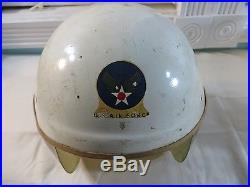 Vintage Cold War Era US Air Force Pilot's Helmet Test Pilot Army Air Forces M-3