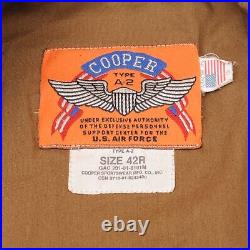 Vintage Cooper Us Air Force Light Leather Jacket Type A2 Size 42r