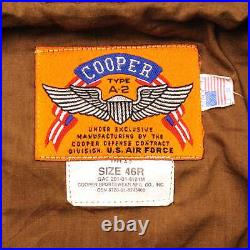 Vintage Cooper Us Air Force Light Leather Jacket Type A2 Size 46r