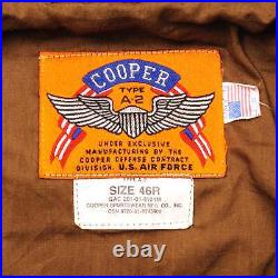 Vintage Cooper Us Air Force Light Leather Jacket Type A2 Size 46r