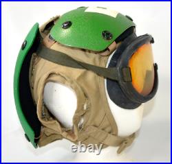 Vintage Flight Deck Aircraft Carrier Crew Helmet Goggles 1975 7.5 Kings Point Mf