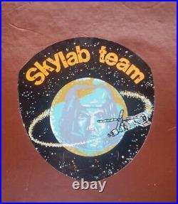 Vintage Goverment Briefcase withRare Skylab & Air Force Sticker 1950's-70's
