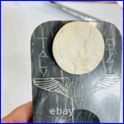 Vintage Italy 1944 WWII USAAF 15th Air Force Ashtray Etched Marble Relief