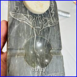 Vintage Italy 1944 WWII USAAF 15th Air Force Ashtray Etched Marble Relief Vintage Italy 1944 WWII USAAF 15th Air Force Ashtray Etched Marble Relief