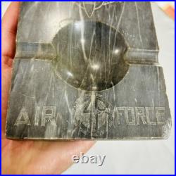 Vintage Italy 1944 WWII USAAF 15th Air Force Ashtray Etched Marble Relief