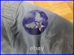 Vintage Korean War Usaf Us Air Force L-2b Flight Bomber Jacket Sz Large