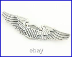 Vintage LG Balfour 3 Inch Pilots Wings Sterling Silver with Pin Back Estate Find