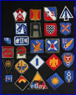 Vintage Lot WWII U. S. MILITARY PATCHES Army Air Force over 100 different