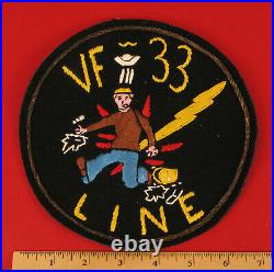 Vintage Military Air Force Fighter Squadron 33 Vf 33 Authentic Large War Patch