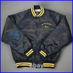 Vintage Military Bomber Jacket Pla-Jac By Dunbrooke Alaska 54th Fighter Squad Lg