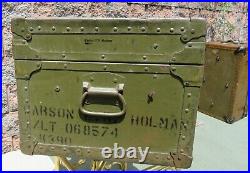 Vintage Military Fort Benning GA Air Force Trunk Chest Coffee Table Carson Long