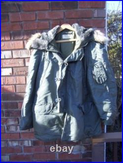 Vintage Military Parka United States Air Force N-3B Vietnam era