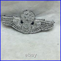 Vintage Military Patch USAF Air Force Master Crew Member Bullion Wings