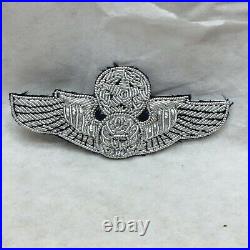 Vintage Military Patch USAF Air Force Master Crew Member Bullion Wings