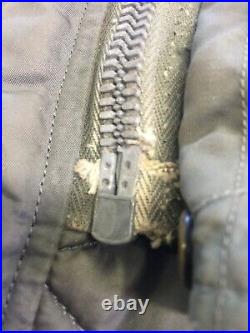 Vintage N3B SNORKEL PARKA Fur Hooded USAF Stencil Crown Zips Jacket USA Military