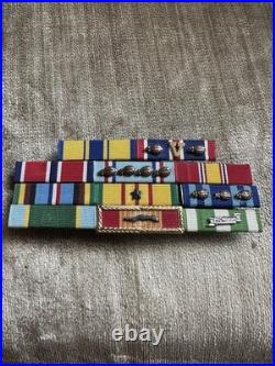 Vintage NAMED USAF MASTER SERGEANT E-7 COOPER UNIFORM GROUP DRESS UTILITY CAPS
