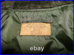 Vintage N 3B USAF Parka Coat Flyers Jacket 1962 Sz M