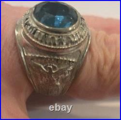 Vintage Pride Sterling Silver USAF Air Force Ring WWII World War 2 1947 Size 9