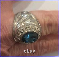 Vintage Pride Sterling Silver USAF Air Force Ring WWII World War 2 1947 Size 9