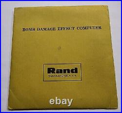 Vintage Rand Corporation Bomb Damage Effect Computer ©? 1958, 1960, 1964