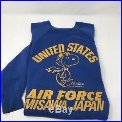 Vintage Snoopy US Air Force Sweater by Artex Blue Made In USA Peanuts Ltd Medium