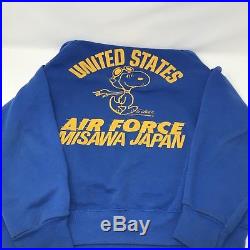 Vintage Snoopy US Air Force Sweater by Artex Blue Made In USA Peanuts Ltd Medium