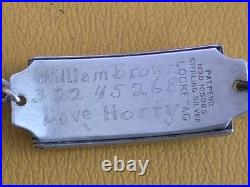 Vintage Sterling Silver 925 United States Air Force Logo Emblem ID Bracelet 8