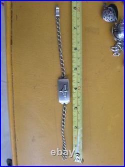 Vintage Sterling Silver 925 United States Air Force Logo Emblem ID Bracelet 8