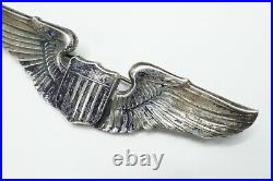 Vintage Sterling Silver USAF 3 Wings Pilot Air Force America Military 18.5g