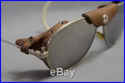 Vintage Sunglasses Aviator Air Force Motorcycle WW2 WWII Goggles Glasses Leather