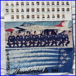 Vintage Thunderbirds 1986 Autographed Airforce Program F-16 F-4 Crew Pilots