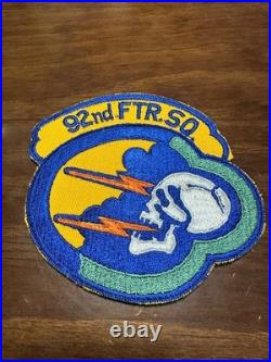 Vintage USAF 92nd Fighter Squadron Patch