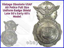Vintage USAF Air Force Obsolete Numbered Air Police Badge Shield 50s/60s 3B2