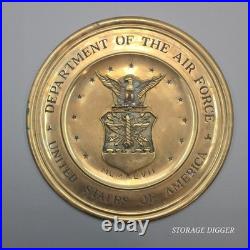 Vintage USAF Brass Wall Plaque Department of the Air Force Seal 12.5 Military