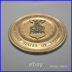 Vintage USAF Brass Wall Plaque Department of the Air Force Seal 12.5 Military