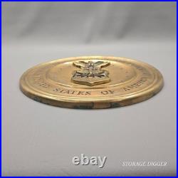 Vintage USAF Brass Wall Plaque Department of the Air Force Seal 12.5 Military