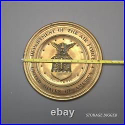 Vintage USAF Brass Wall Plaque Department of the Air Force Seal 12.5 Military