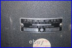 Vintage USAF Hycon LA-282B camera lens cone 18 inch Aerojet Delft 25AG