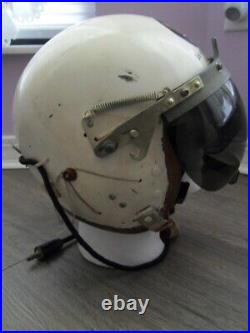 Vintage USAF P-4A Pilot Flight Helmet with Microphone attached early 50s